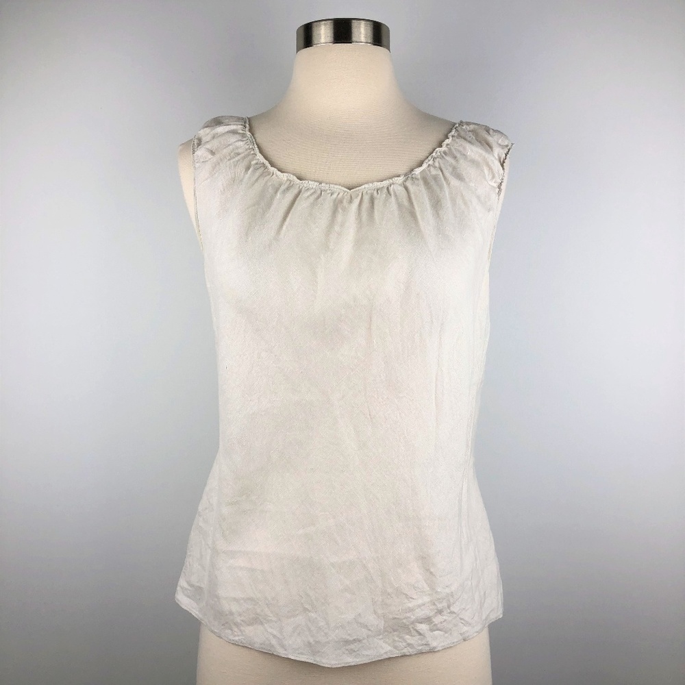 Max Studio Basic Linen Tank Medium